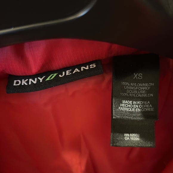 DKNY Jeans puffer jacket XS Red - Picture 6 of 8